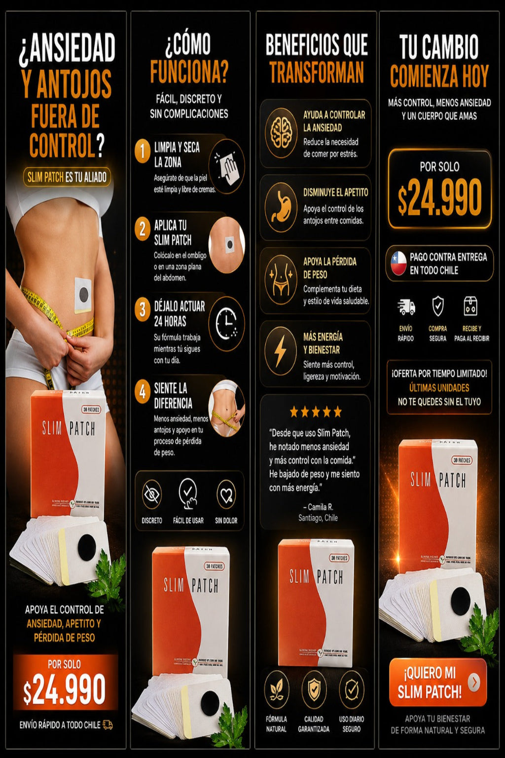 SLIM PATCH - PARCHE ADELGAZANTE 30 UNIDADES